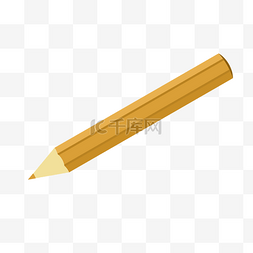 创意黄色线条铅笔装饰