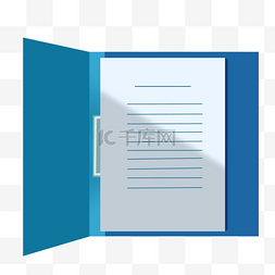 办公用品文件夹图片_蓝色办公文件夹