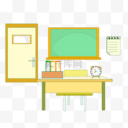教室黑板和书桌