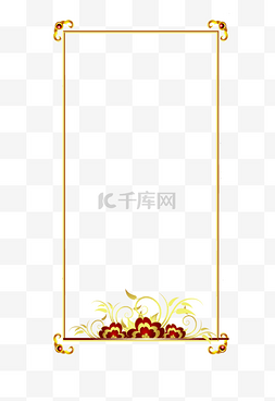 金色中国风纹理素材图片_金色中国风游戏边框