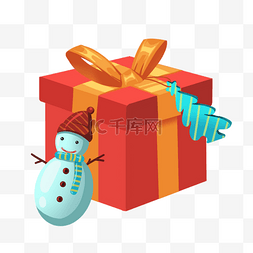 圣诞节雪人装饰礼物盒