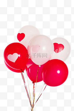 节日庆祝爱心气球图片_情人节气球