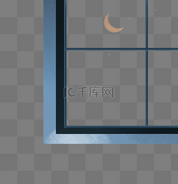 窗户夜晚月亮