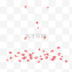 散落的玫瑰花瓣PNG