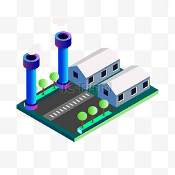 工厂厂房建筑模型