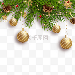 圣诞节球体装饰边框