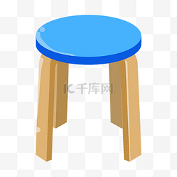 蓝色圆素材图片_蓝色圆面凳子
