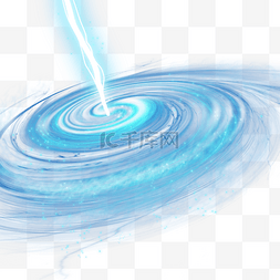 闪电漩涡图片_蓝色闪电漩涡元素