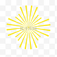 黄色放射光芒