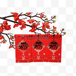 花枝梅图片_新年红包梅花枝