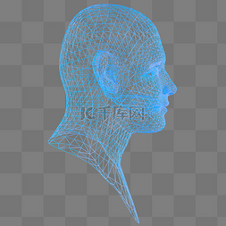 科技人头png图片_未来科技数据人头