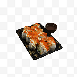 方盘里的美味寿司png素材
