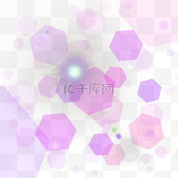 科技白色六边形图片_科技风格粉紫色六边形散射光效