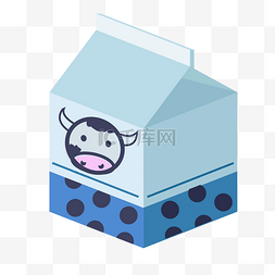 蓝色饮料牛奶盒子