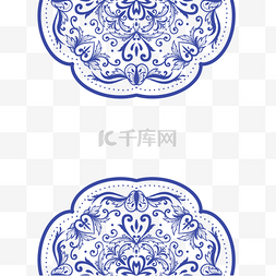 中国传统底纹图片_中国风蓝色青花瓷花纹