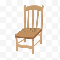 黑皮椅子图片_木质椅子卡通插画