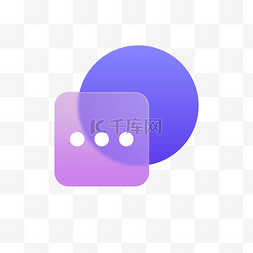 蓝紫色毛玻璃图标