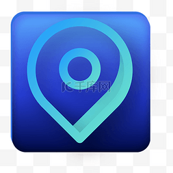 可回收物icon图片_深蓝色简洁风格手机icon图标定位