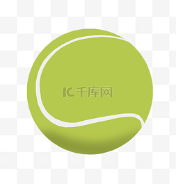 白色网球图片_绿色的卡通网球插画