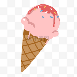 草莓冰淇淋卡通小吃