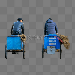 城市环境图片_城市户外骑车的清洁工