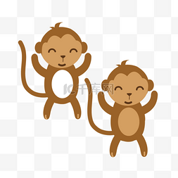 svg卡通猴子装饰图案