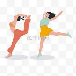 体育简约图片_体育锻炼瑜伽跳舞写真人物素材