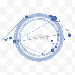 组合蓝色线条图片_蓝色科技感光圈圆形线条组合