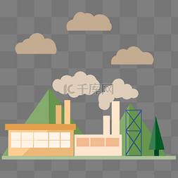污染工厂图片_森林污染工厂排放