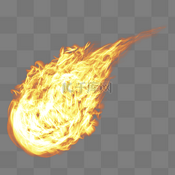 火焰元素圈图片_火圈黄色燃烧的火球