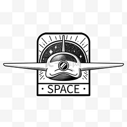 宇航员主题太空飞船贴纸
