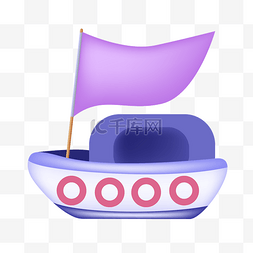 帆船旗帜图片_紫色旗帜帆船