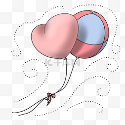 心形气球立体图片_儿童节卡通气球装饰