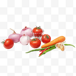 厨房蔬菜食材图片_番茄胡萝卜辣椒洋葱大蒜