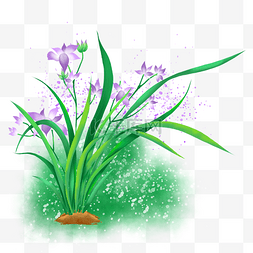 水墨紫色花朵图片_水墨水彩紫色花朵