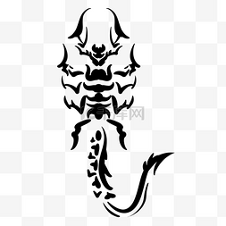 蝎子图案艺术纹身