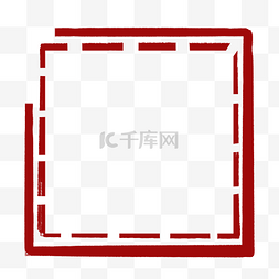 红色方框图片_中国风红色方框边框标题框免抠png
