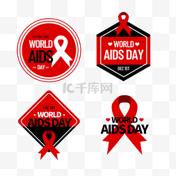 创意world aids day宣传徽章