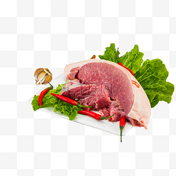 猪肉png图片_生鲜猪肉后腿肉