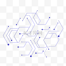 不规则科技形状图片_蓝色科技扁平化不规则形状线条
