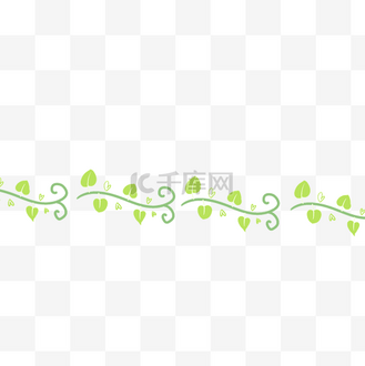春季绿叶分割线