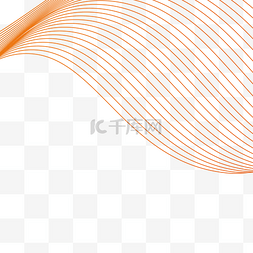 抽象波动图片_波浪线条渐变橙色