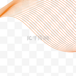 橙色渐变几何图片_波浪线条渐变橙色