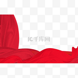 红色绸带丝带飘带