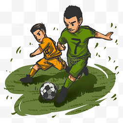足球比赛装饰图片_足球比赛绿对运球进攻
