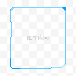 线条实用蓝色科技边框