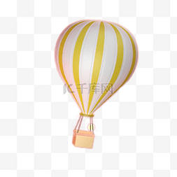 黄色热气球