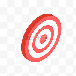 射击游戏卡通图片_红色的箭头靶子图标