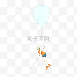 氢气球小图片_透明的气球和男孩免抠图