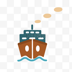 卡通小帆船图片_大海上的图标小帆船